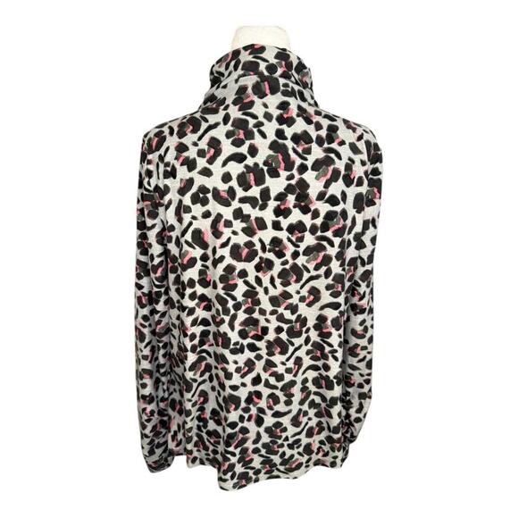 Nic+Zoe Women's Cheetah Pop Print Turtleneck Top Size Medium Multicolor NWOT - Picture 3 of 8